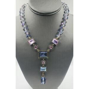 Heidi Daus "Conscious Coupling" Beaded Crystal Y Drop Necklace – NIB